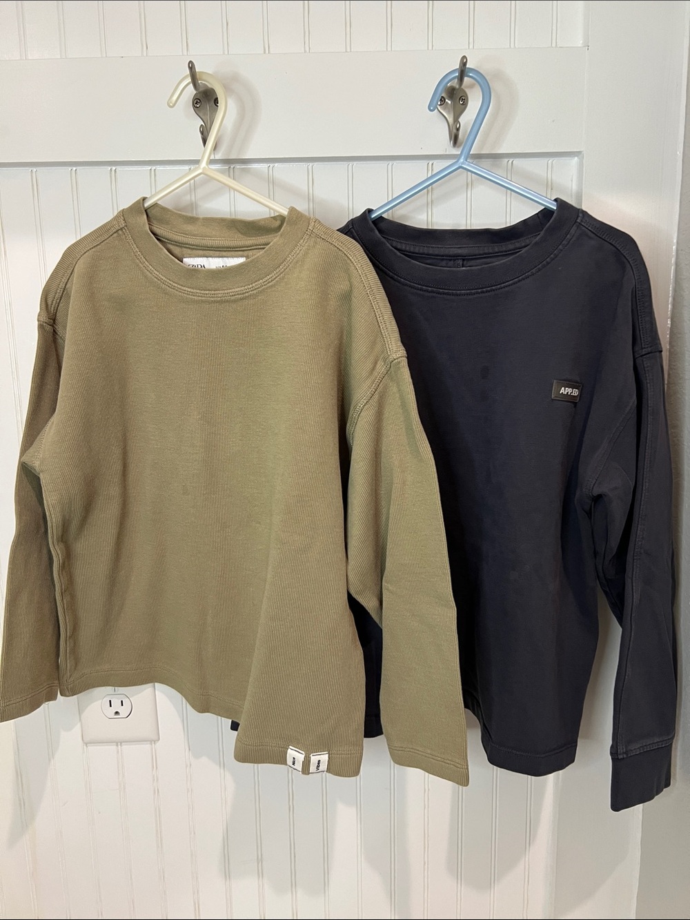 Zara Kids Sweatshirts in Olive Green and Black